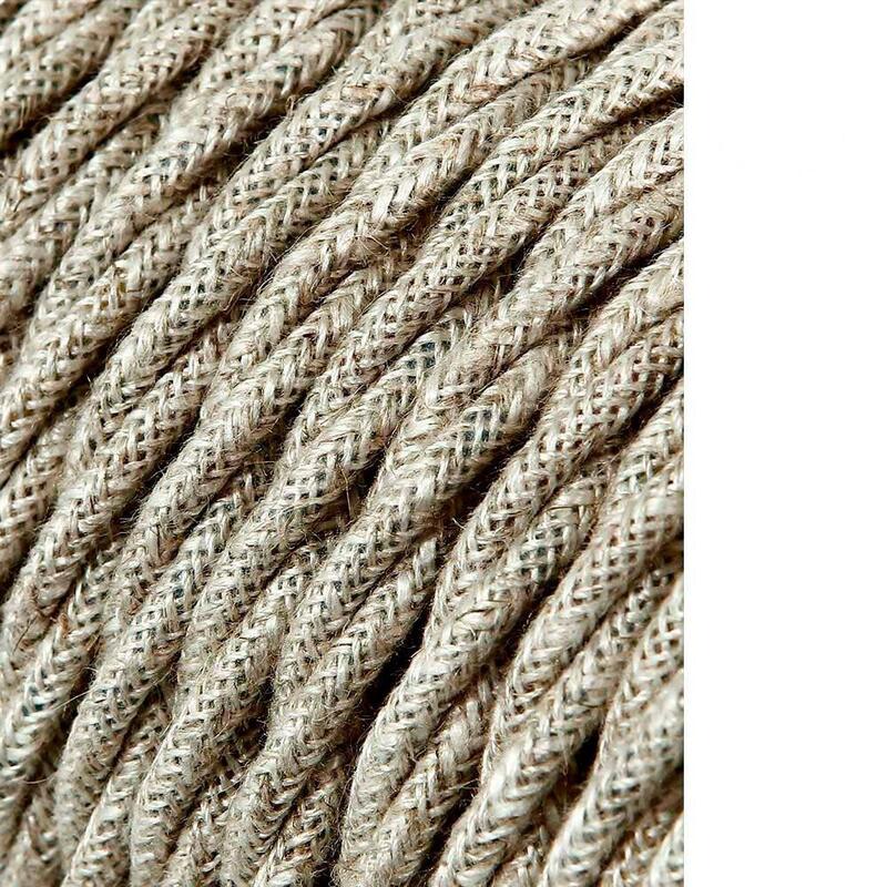 Pack De 25 Unidades - Carrete Cable Textil Trenzado H03vv-F 2 X 0,75 Mm² Lino, 25 M