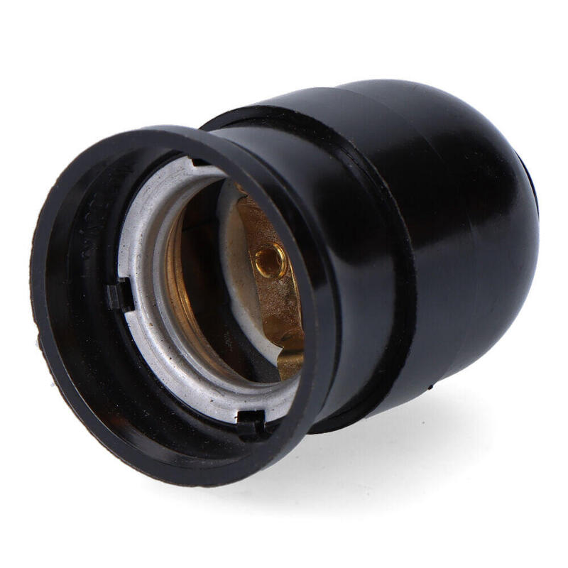 Pack De 25 Unidades - Portalámparas Baquelita Interior Cerámico E27, 4 A 230 V, Negro, Ø43 X 65 Mm (Retractilado)