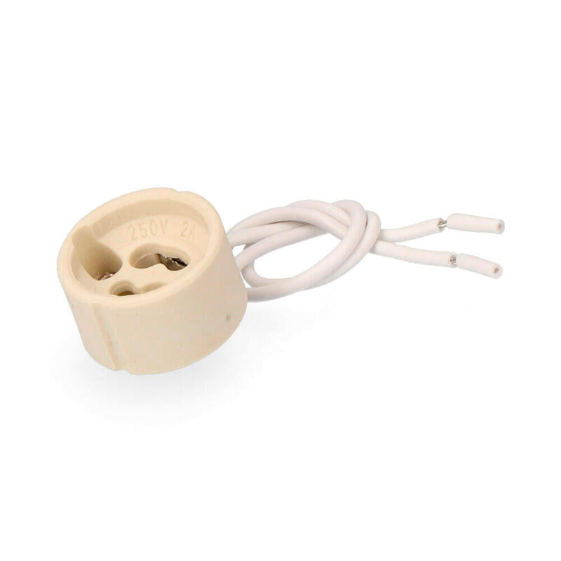 Pack De 25 Unidades - Portalamparas Halogeno Gu-10 2a 250v 15cm De Cable Edm