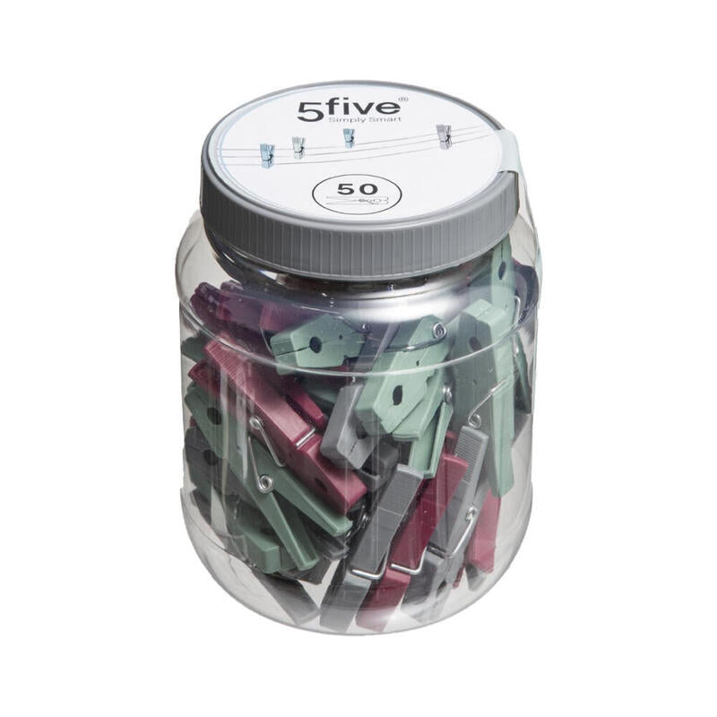 Pack De 3 Unidades - 50 Pinzas De Plástico Para La Ropa