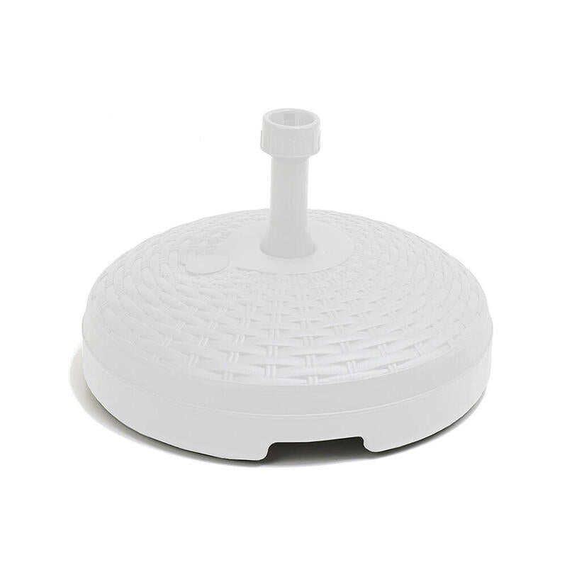 Pack De 3 Unidades - Base De Parasol 20 L Color: Blanco Ø45x15cm Ipae Progarden