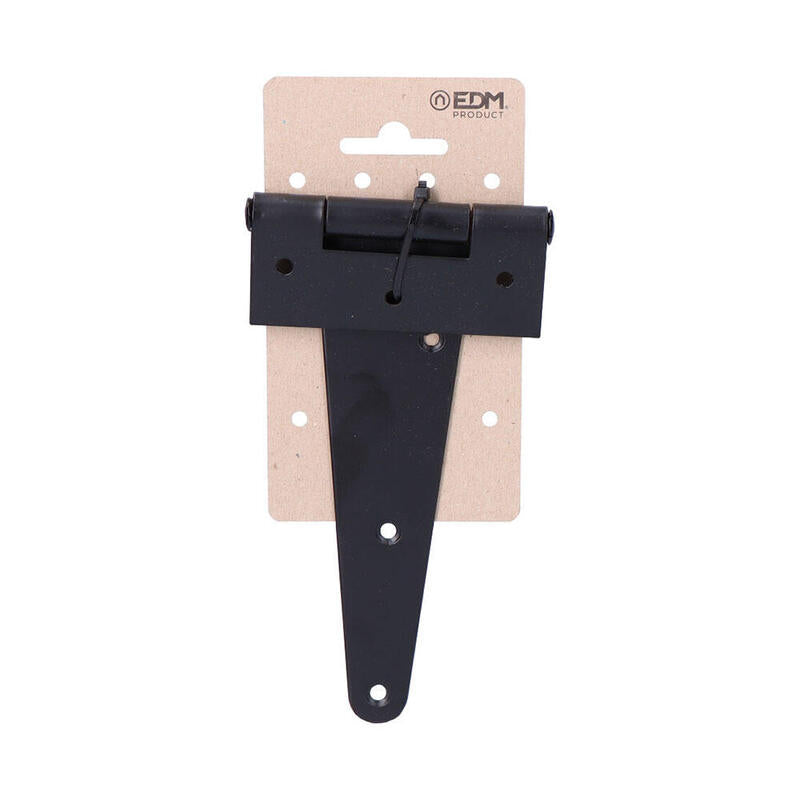 Pack De 3 Unidades - Bisagra En Forma De T 150 X 90 Mm Hierro Negro Epoxy