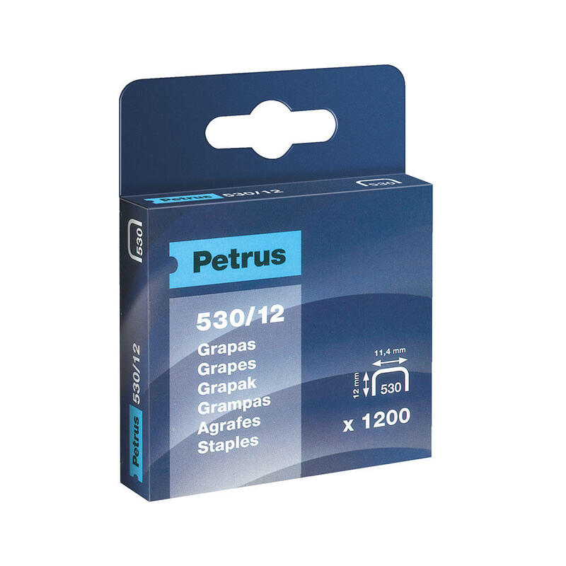 Pack De 3 Unidades - Caja 1200 Grapas Mod. 530/12mm 77516 Petrus