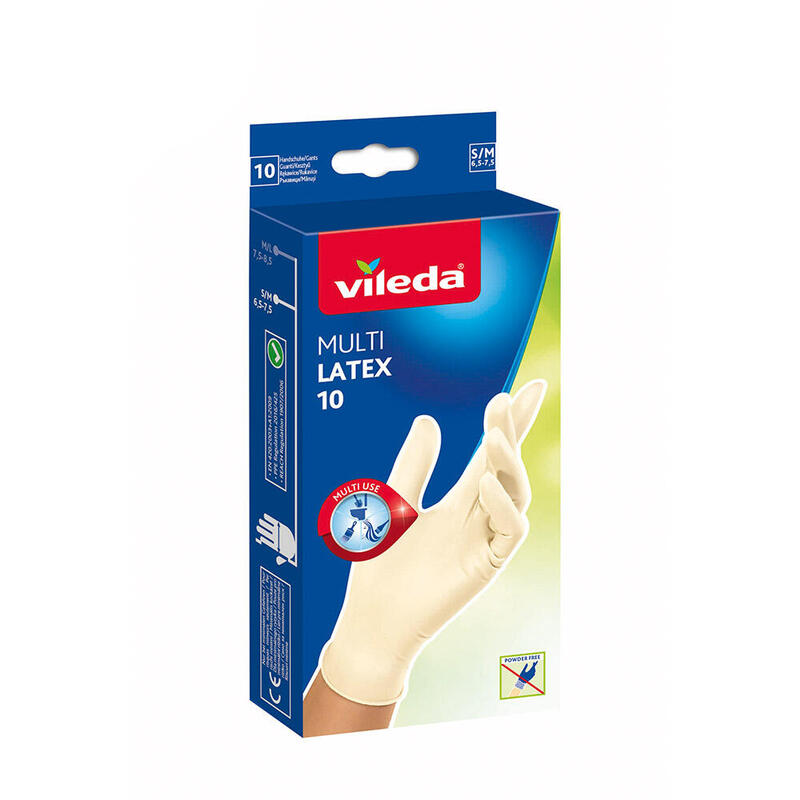 Pack De 3 Unidades - Guante Multi Latex 10 Uds Talla S/M