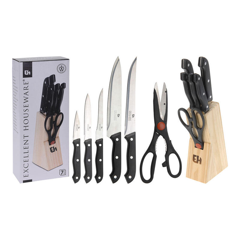 Pack De 3 Unidades - Juego De Cuchillos 5 Piezas + 1 Tijera De Cocina + Tacoma