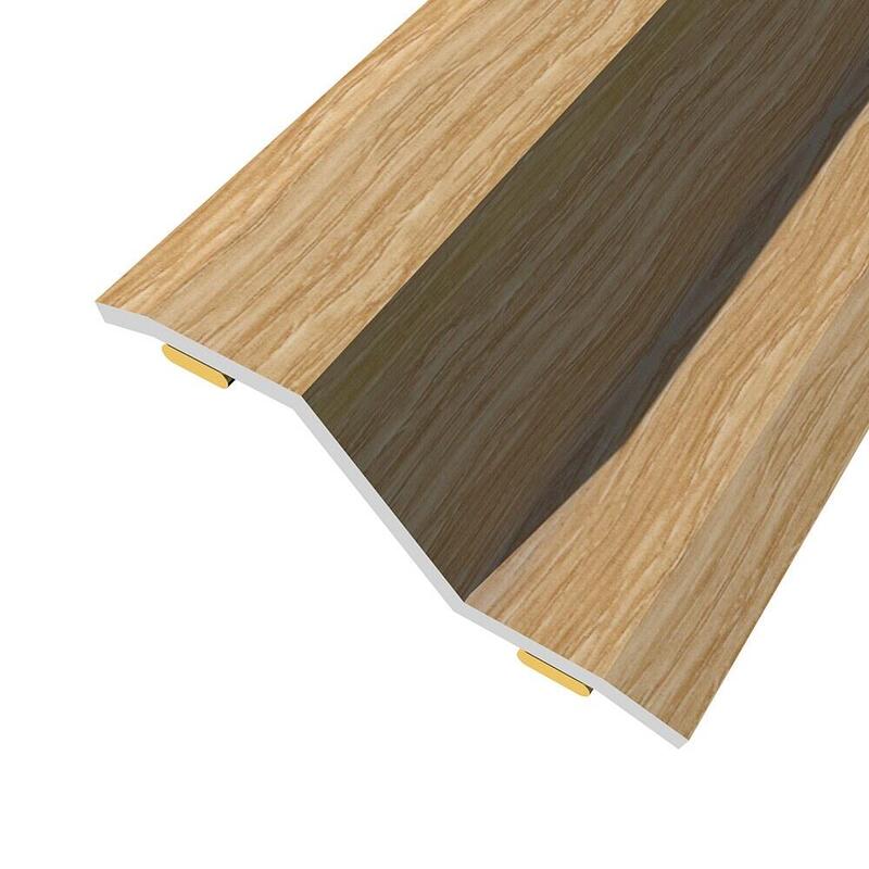 Pack De 3 Unidades - Junta De Acero Para Desnivel 8-14 Mm, Adhesiva, Flooring, Lillooet, 166 X 3,6 Cm