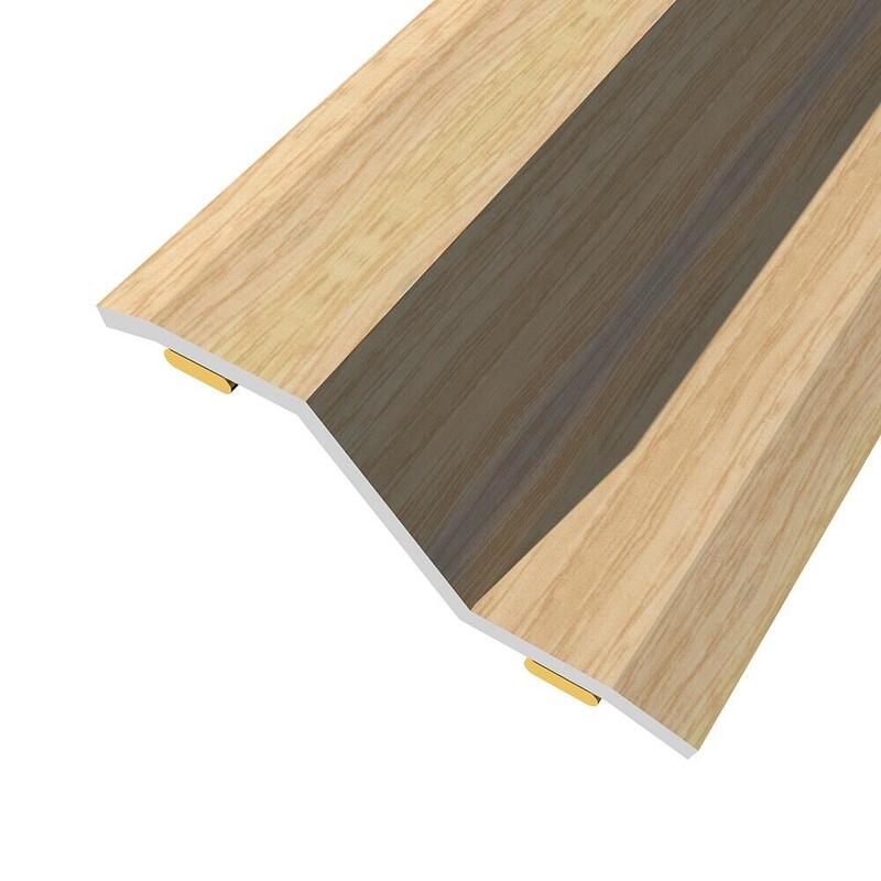 Pack De 3 Unidades - Junta De Acero Para Desnivel 8-14 Mm, Adhesiva, Flooring, Yellowstone, 166 X 3,6 Cm