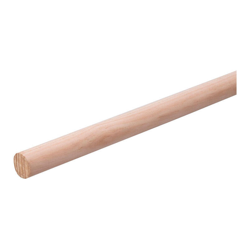 Pack De 3 Unidades - Mango Para Cepillo De Barrendero De Madera Ø2,8x120cm Sin Rosca 1994