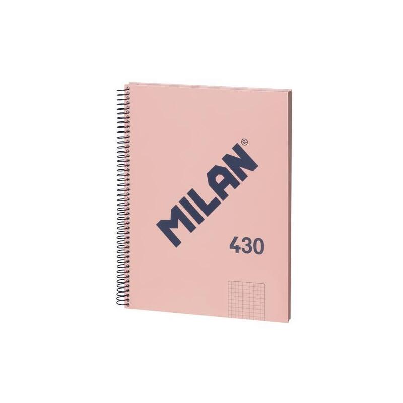 Pack De 3 Unidades Milan Libreta Con Espiral A4 80h Papel 95gr Pautado 1 Línea 7mm Serie 1918 Rosa