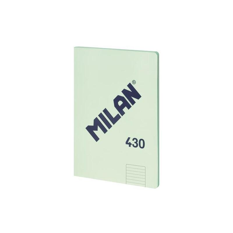Pack De 3 Unidades Milan Libreta Encolada A4 48h Papel 95gr Pautado 1 Línea 7mm Serie 1918 Verde