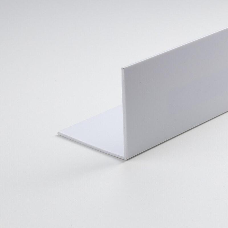 Pack De 3 Unidades - Perfil Bricolaje Ángulo Pvc Blanco Satinado 1000 X 40 X 40 Mm