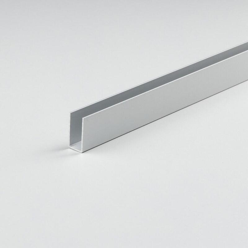 Pack De 3 Unidades - Perfil Bricolaje U Aluminio Anodizado 1000 X 15 X 10 Mm