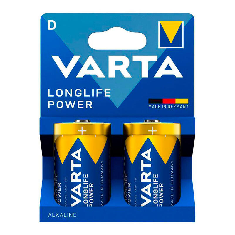 Pack De 3 Unidades - Pila Alkalina Longlife Power D - Lr20 (Blister Cartón 2 Uds) Ø34,2 X 61,5 Mm