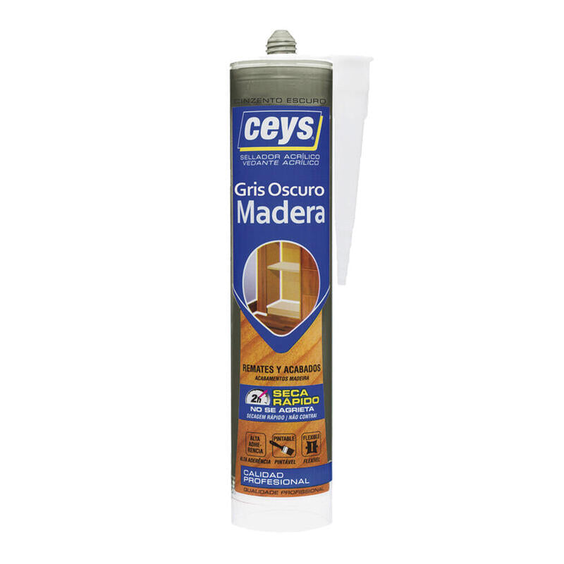 Pack De 3 Unidades - Sellador Acrílico Madera Gris Oscuro 300 Ml