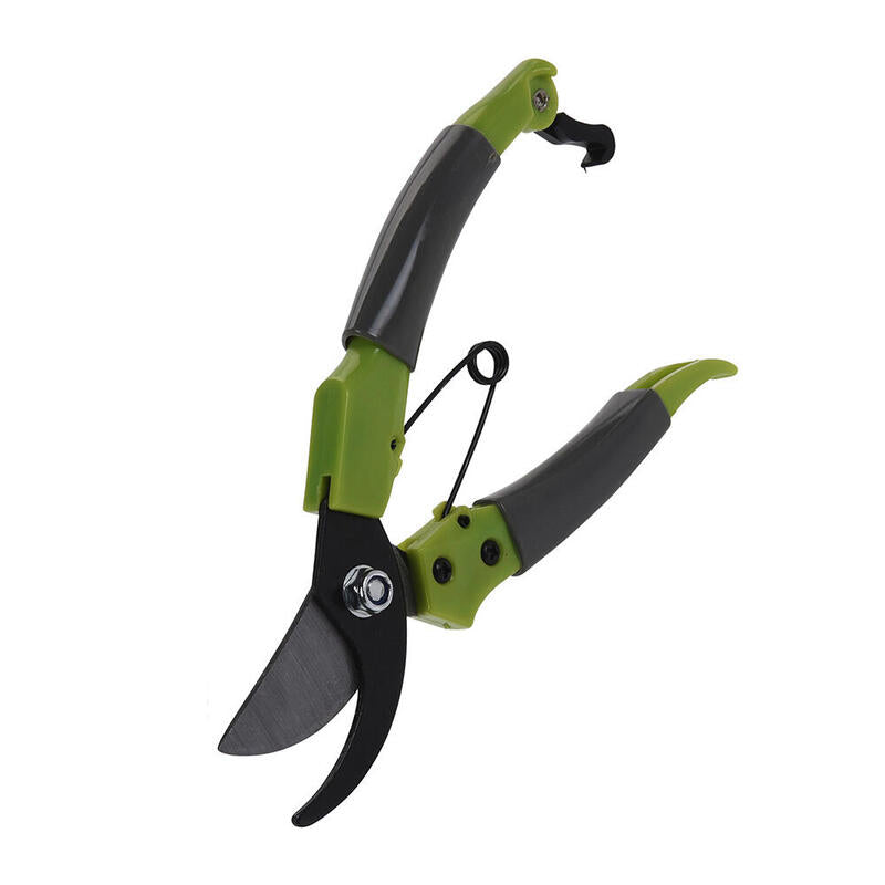 Pack De 3 Unidades - Tijera De Poda Con Mango Verde/Negro Cuchilla De 185 Mm