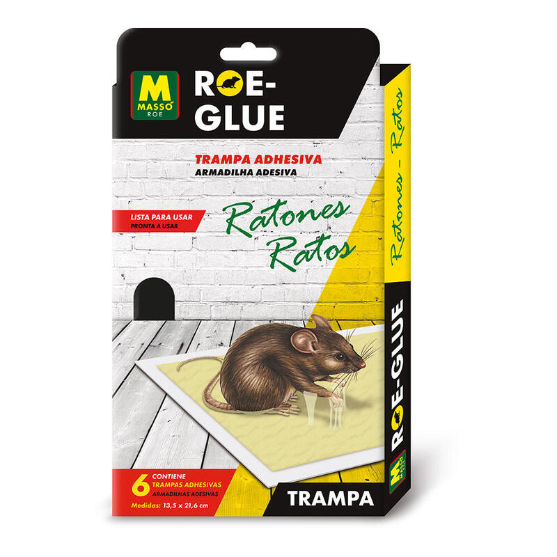 Pack De 3 Unidades - Trampa Adhesiva Para Ratones Y Ratas, Blister 6 Uds