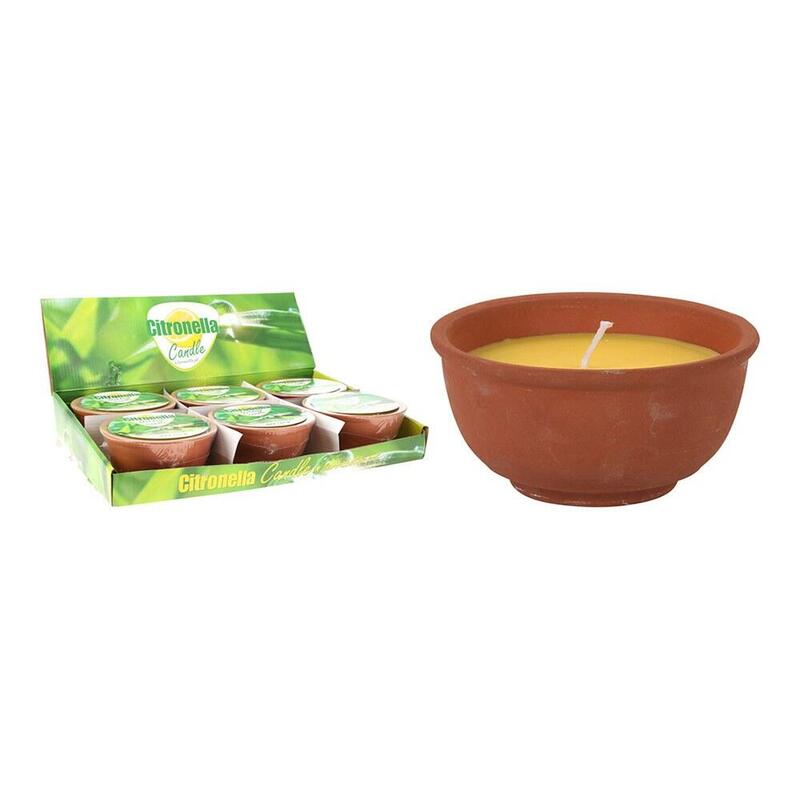 Pack De 3 Unidades - Vela Citronela De Terracota, Ø13 X 70 Mm