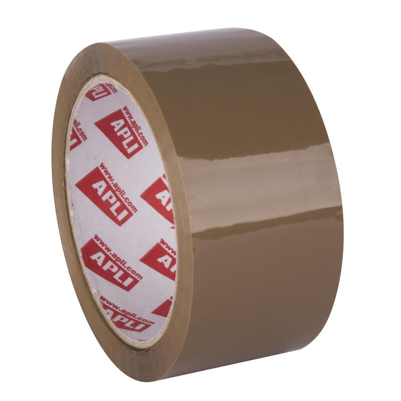 Pack De 36 Unidades Apli Precinto Estandar Sin Ruido Pp Acrilico 48mm X 66m 28?M - Resistente Al Desgarro - Adhesivo De Alta Calidad - Facil De Cortar - Marron