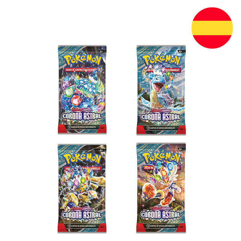 Pack De 36 Unidades - Sobre Juego Cartas Coleccionables Corona Astral Escarlata & Purpura Pokemon Español Surtido