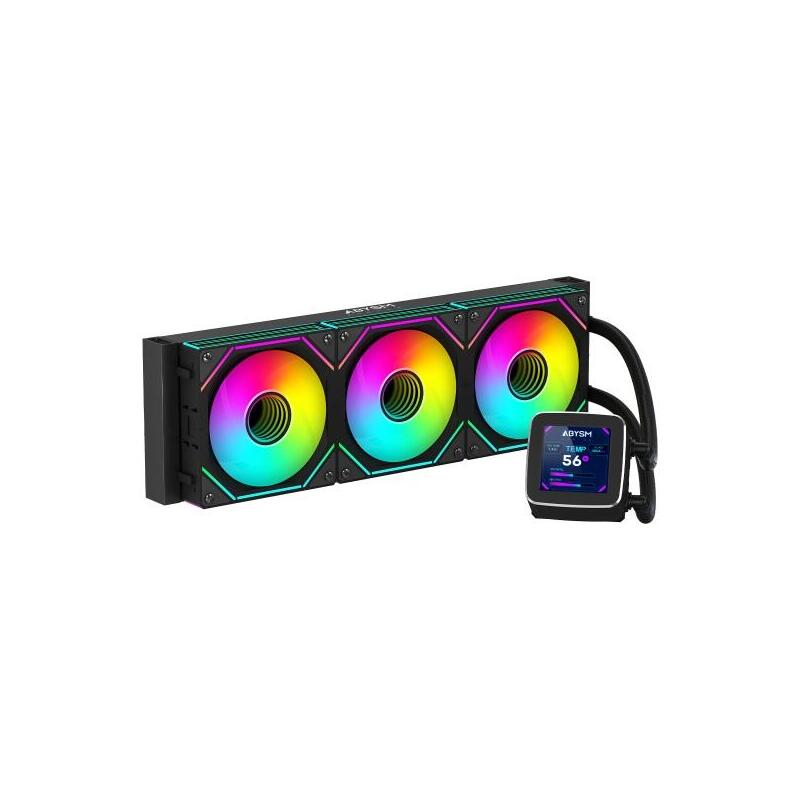 Pack De 4 Unidades Abysm Oceanic Lcd 360 Argb Kit De Refrigeracion Liquida - 3 Ventiladores De 120mm - Iluminacion Argb