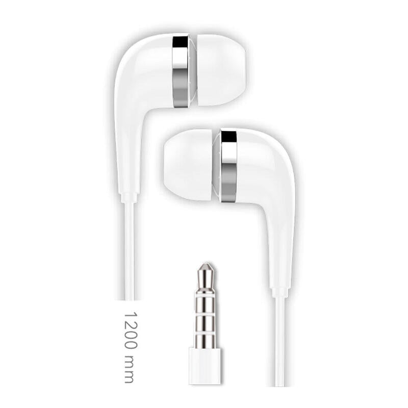 Pack De 4 Unidades - Auriculares Bsk Jack Con Micrófono, Blanco