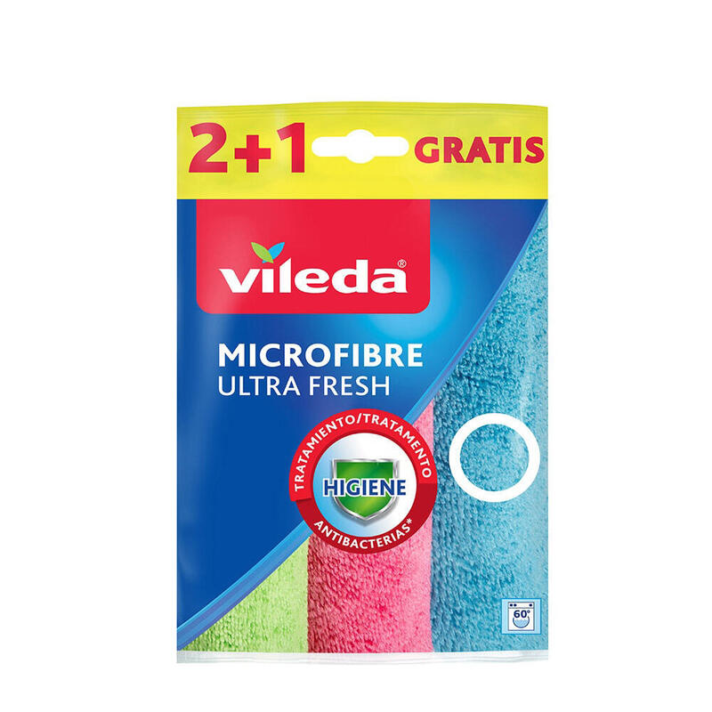 Pack De 4 Unidades - Bayeta Microfibra Ultrafresh 2 + 1 Uds
