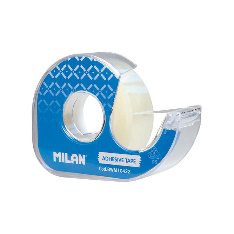 Pack De 4 Unidades - Blister Con Cinta Adhesiva Transparente 19mm X 33m Milan