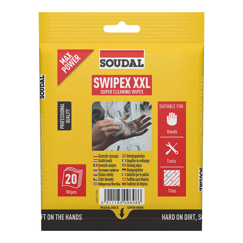 Pack De 4 Unidades - Bolsa De 20 Toallitas Swipex Xxl