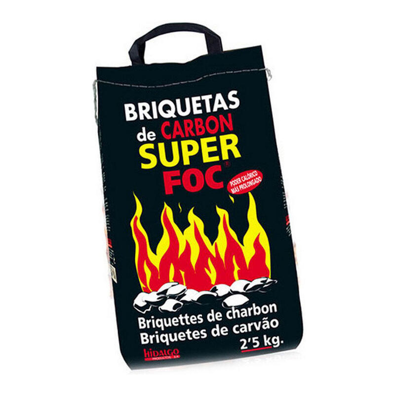 Pack De 4 Unidades - Briquetas De Carbon Vegetal 2,5kg 08006 Super Foc
