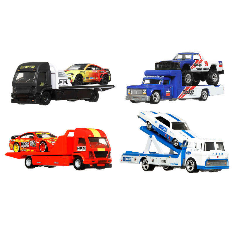 Pack De 4 Unidades - Camion De Transporte De Equipos Hot Wheels Surtido