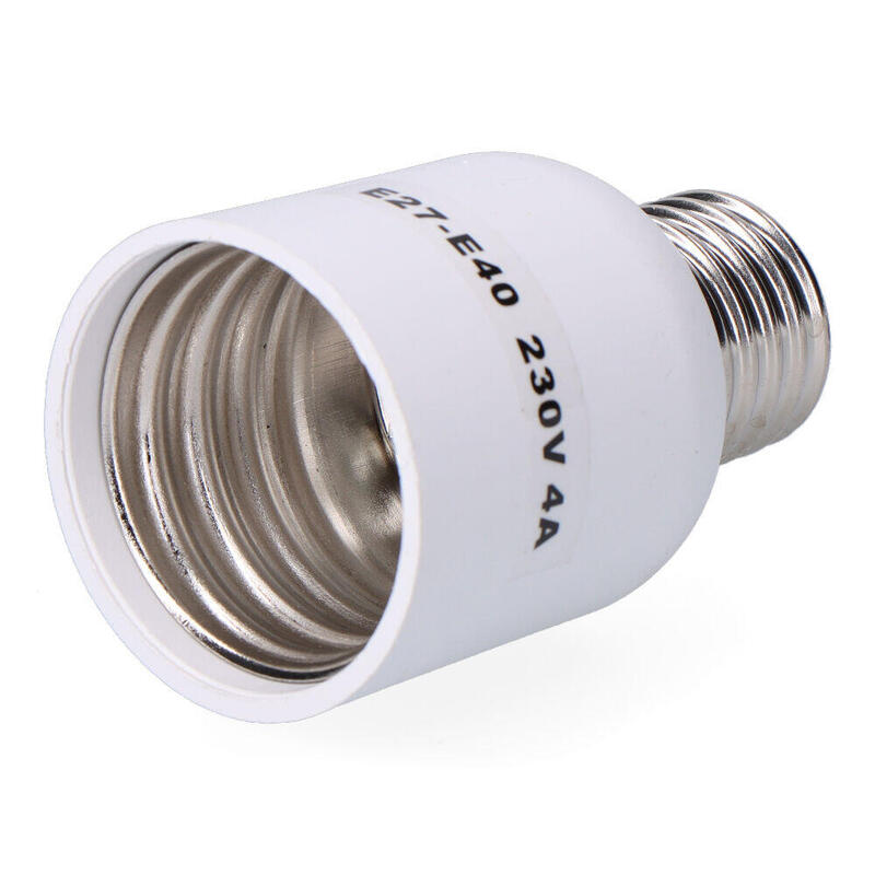 Pack De 4 Unidades - Convertidor De E27 A E40, 4 A 230 V, Blanco, Ø47 X 79 Mm (Retractilado)