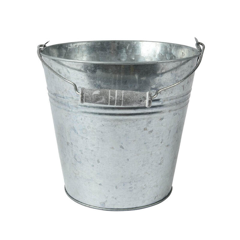Pack De 4 Unidades - Cubo De Zinc, Para Exterior Ø18 X 17 Cm