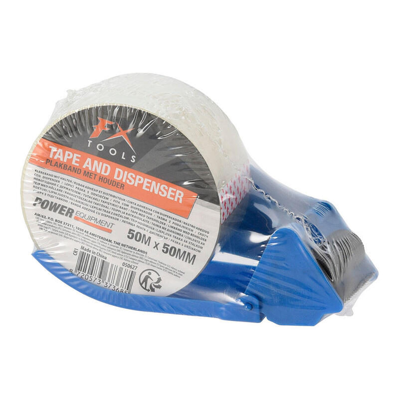 Pack De 4 Unidades - Dispensador Cinta De Embalaje Transparente + Rollo 50 Mm X 50 M
