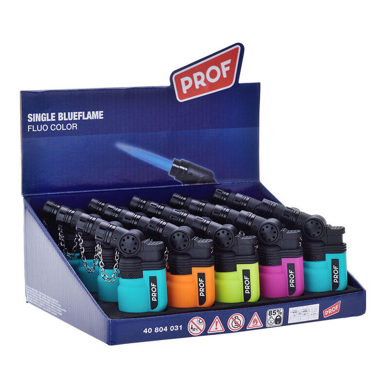 Pack De 4 Unidades - Encendedor Electrónico, Bidón De Goma, Llama Azul, Colores Surtidos