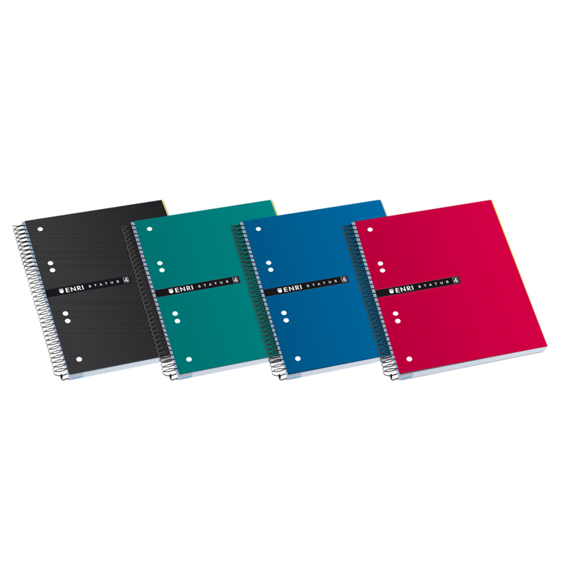 Pack De 4 Unidades Enri Status A5+ Europeanbook - Tapa Extradura Resistente - Formato A5+ - Cuaderno Con 120 Hojas -