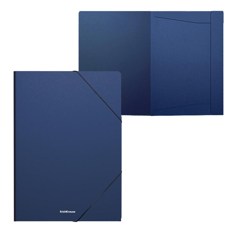 Pack De 4 Unidades Erichkrause Carpetas Solapas Matt Classic - Tamaño A4 - Color Azul