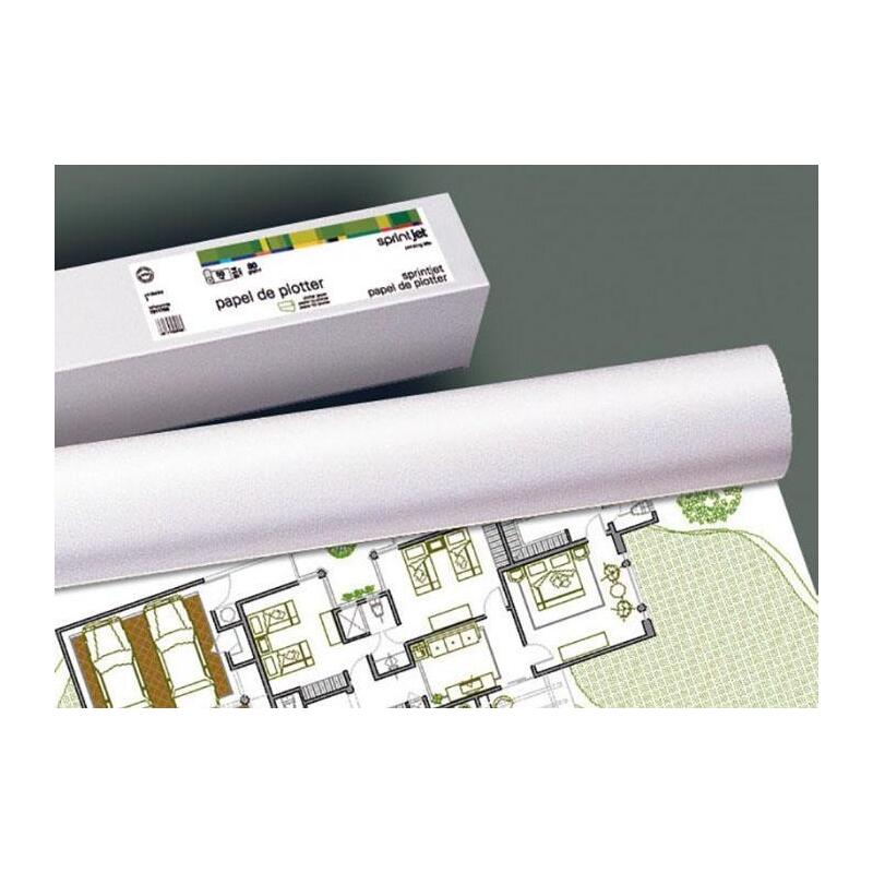 Pack De 4 Unidades Fabrisa Rollo De Papel Para Plotter 610(24")X50m 90gr Blanco Opaco