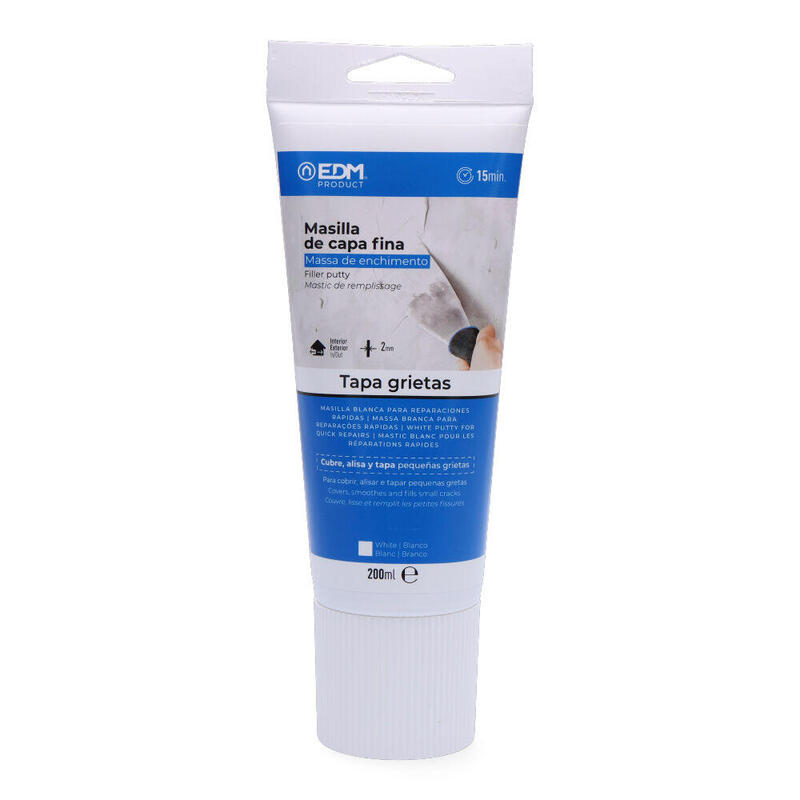 Pack De 4 Unidades - Masilla De Capa Fina Para Reparaciones Rapidas 200ml Edm