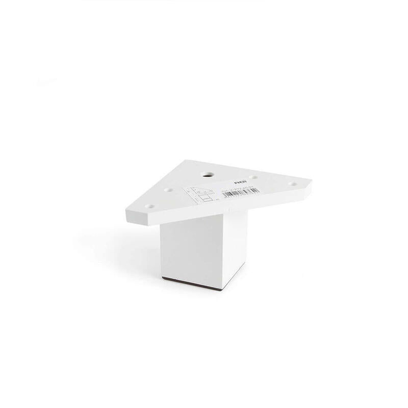 Pack De 4 Unidades - Pata Esquinera Cuadrada De Abs En Color Blanco Mod.972. Dimensiones 4,2x4,2x6cm Rei