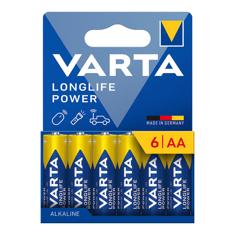 Pack De 4 Unidades - Pila Alkalina Longlife Power Aa - Lr06 (Blister Cartón 6 Uds) Ø14,5 X 50,5 Mm