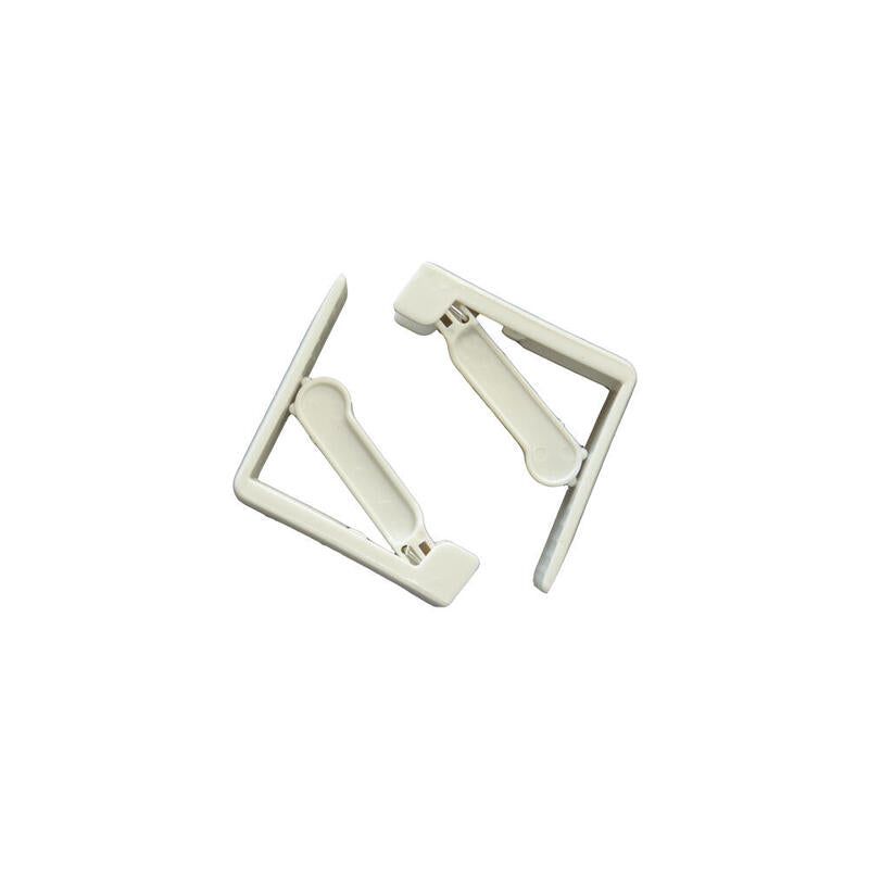 Pack De 4 Unidades - Pinza Sujeta Mantel Ajustable Con Muelle Color Blanco, 4 Uds