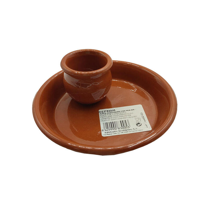 Pack De 4 Unidades - Plato Aceitunero De Barro Ø13 X 5 Cm