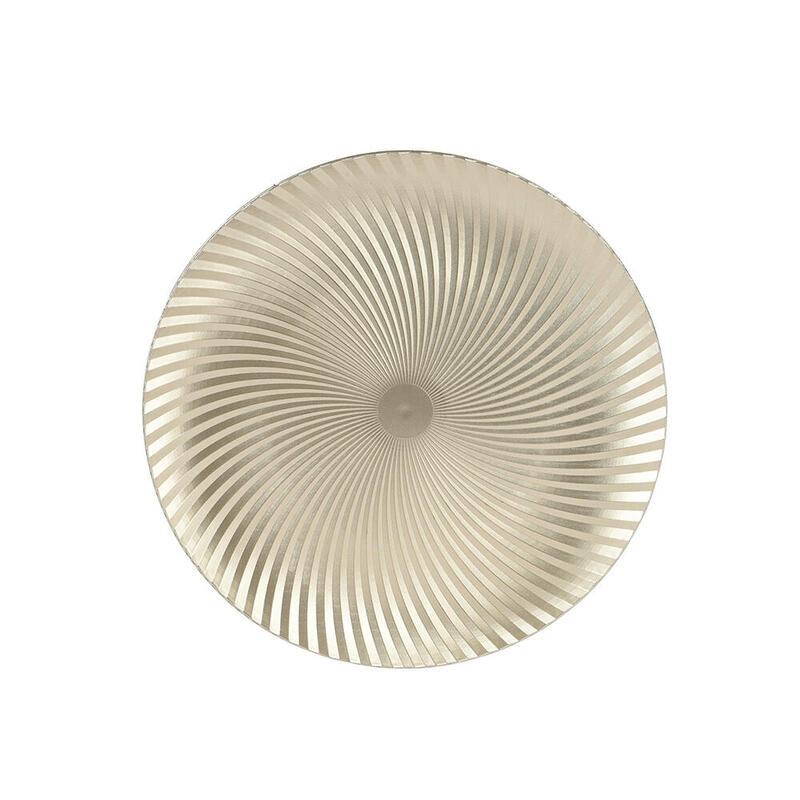 Pack De 4 Unidades - Plato Decoración Polipropileno Champán Ø33 X 1,5 Cm