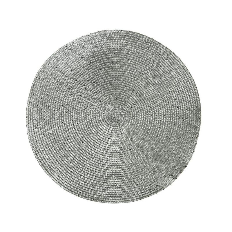 Pack De 4 Unidades - Salvamantel Color Plata Redondo, Ø38x0,2cm. Basics