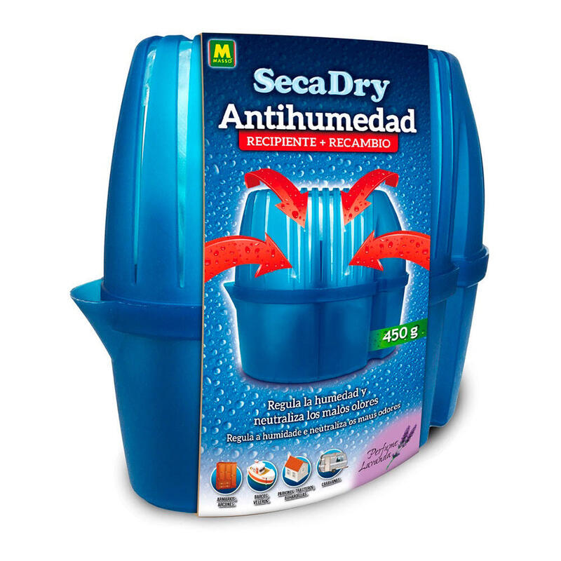 Pack De 4 Unidades - Secadry Antihumedad Recipiente + Recambio 450 G