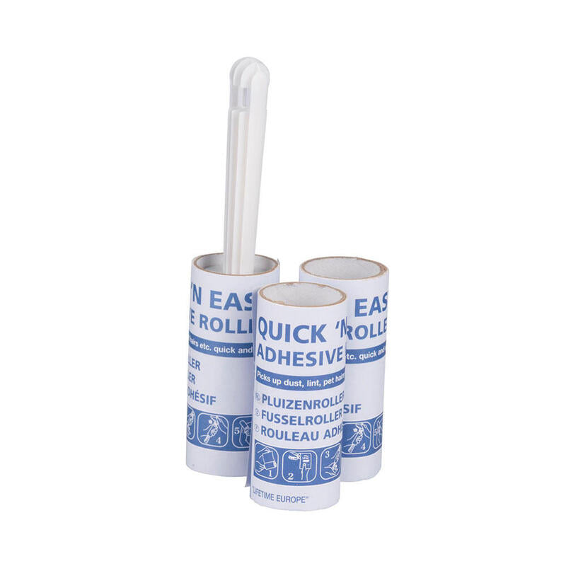 Pack De 4 Unidades - Set Rodillo Quitapelusas Adhesivo Lifetime