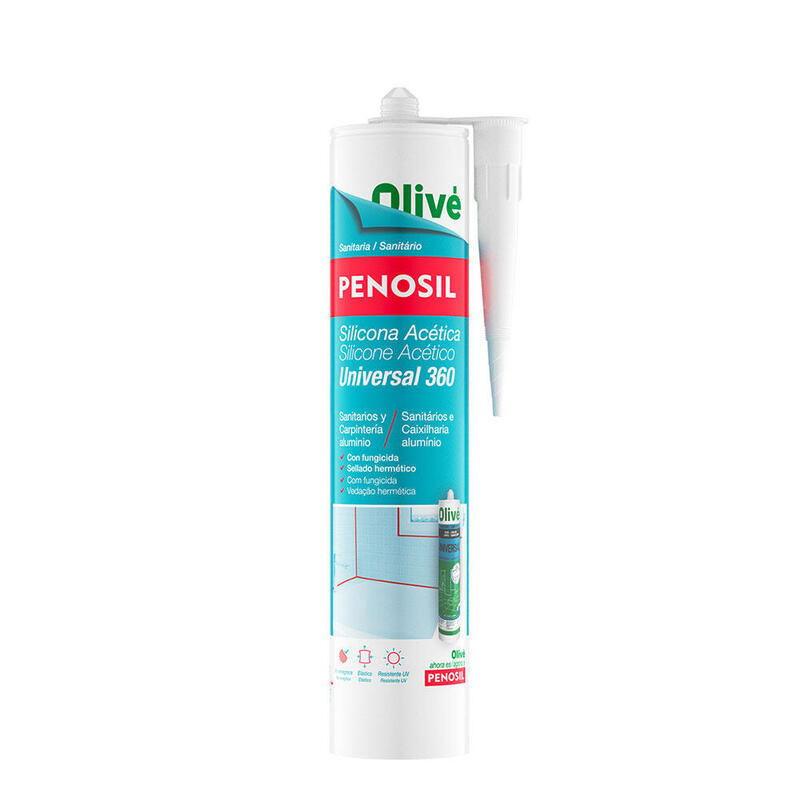 Pack De 4 Unidades - Silicona Acética Sanitaria Universal 360 Translúcida 280 Ml