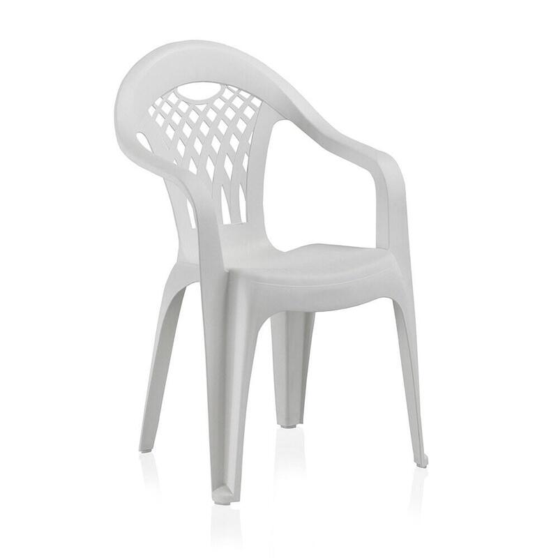 Pack De 4 Unidades - Silla Apilable Cancún, Color Blanco, 54 X 58 X 86 Cm