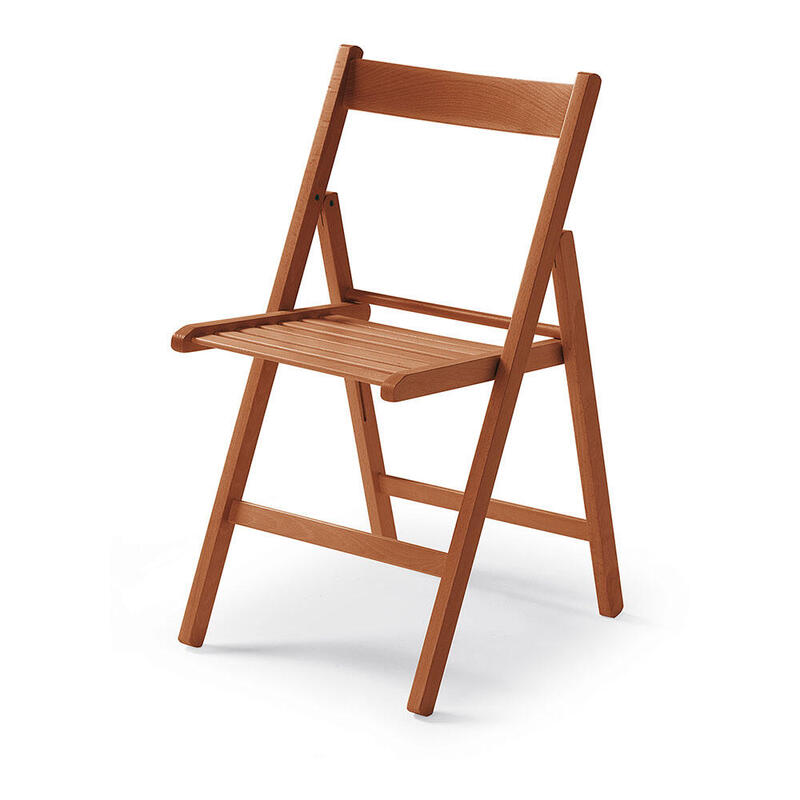 Pack De 4 Unidades - Silla Plegable De Madera Cerezo 79x42,5x47,5cm