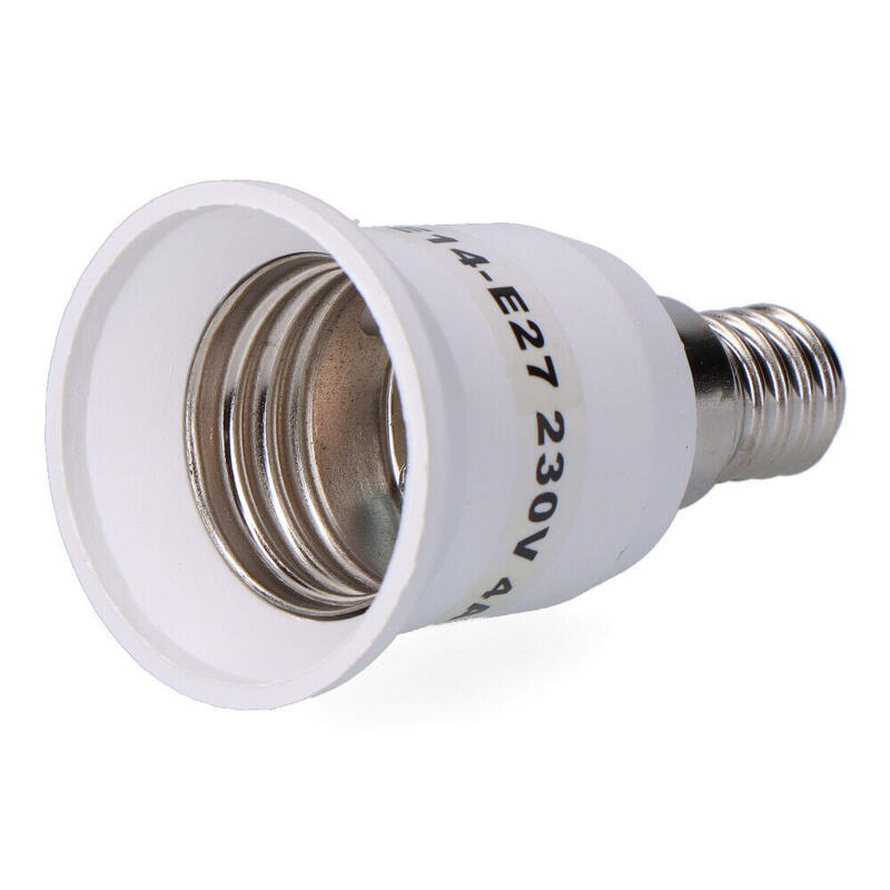 Pack De 5 Unidades - Amplificador E-14 A E-27 4 A 230 V, Blanco, Ø39 X 70 Mm (Retractilado)